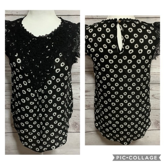 NWOT Maurices Daisy Floral Embroidered Lace Top - Picture 1 of 7